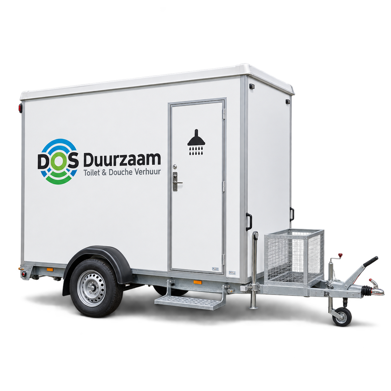 Mobiele badkamer van DOS Duurzaam op locatie geplaatst