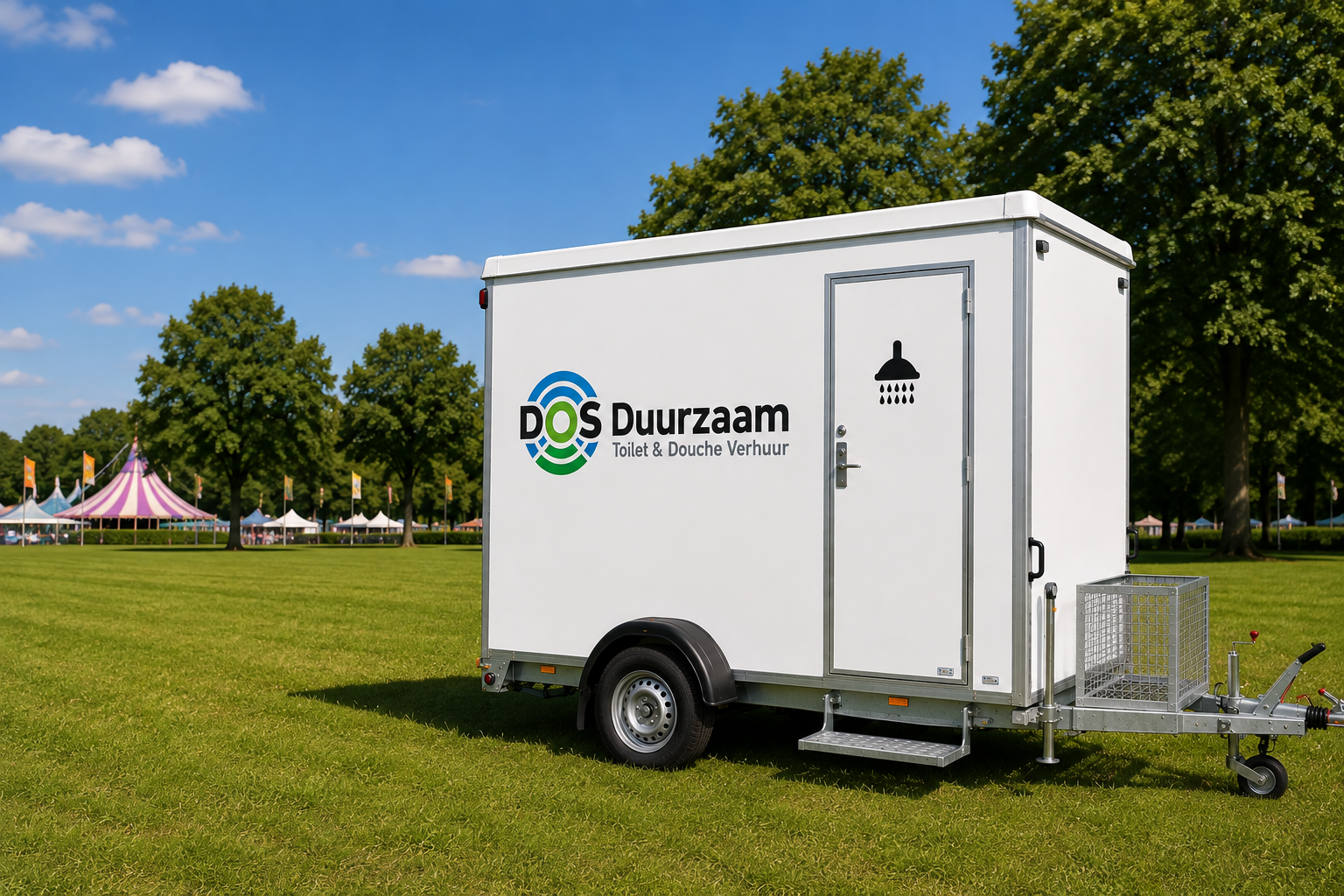 Mobiele badkamer van DOS Duurzaam op locatie